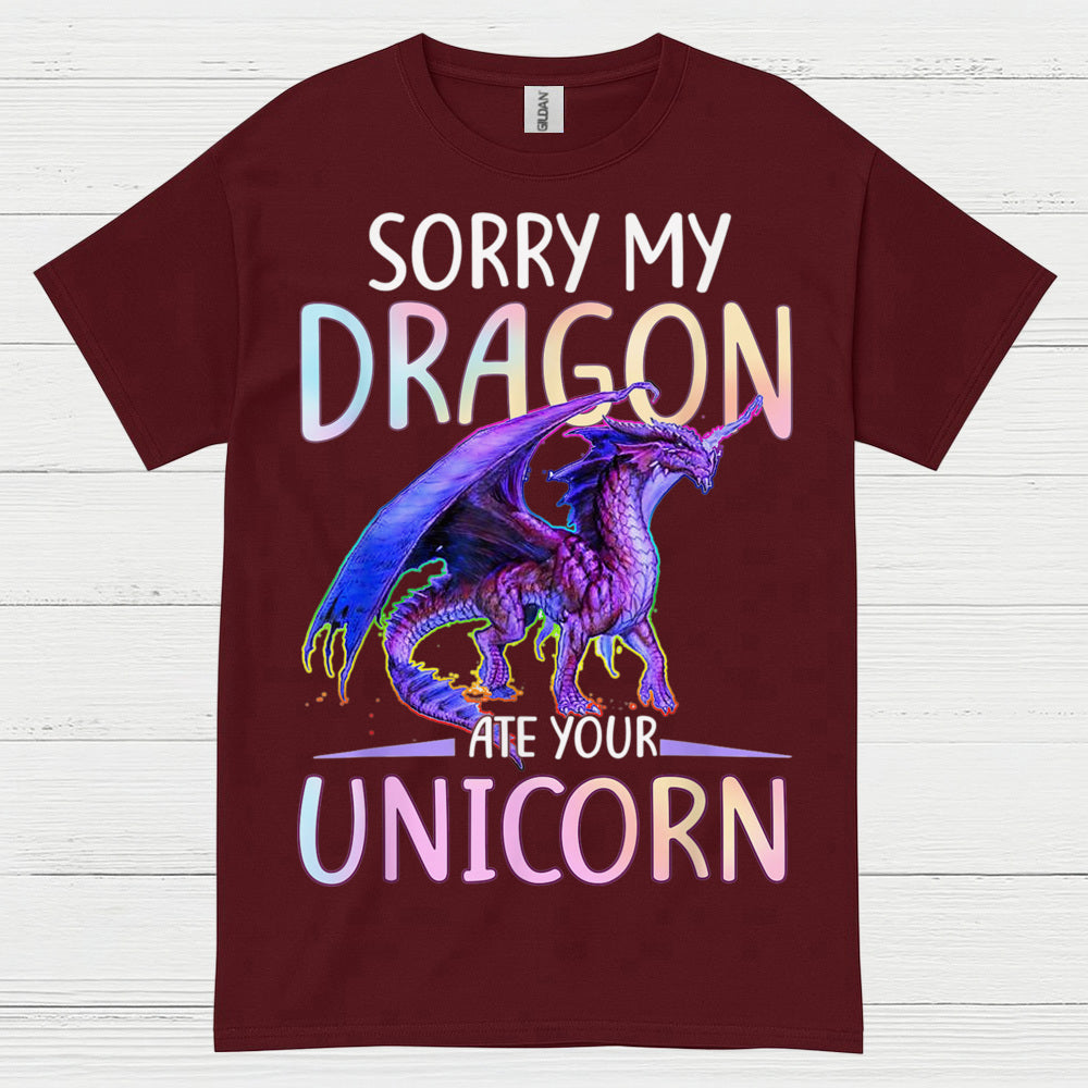 Funny Dragon And Unicorn T Shirt