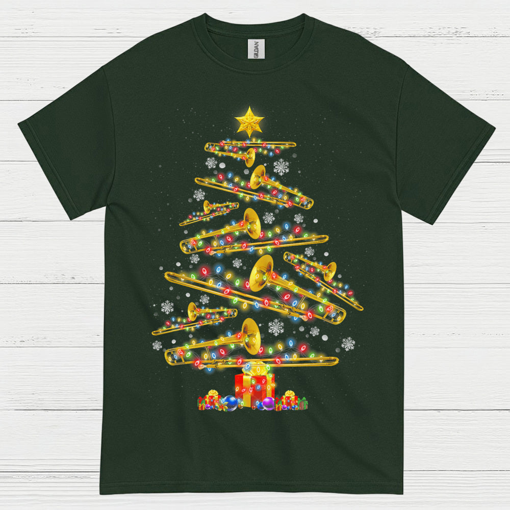 Christmas Trombone Tree T Shirt
