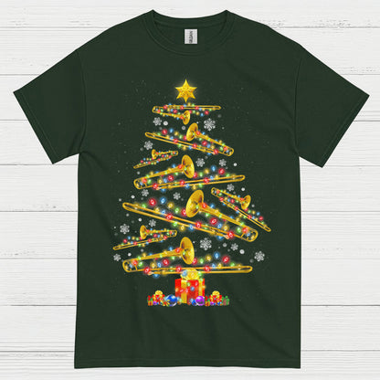 Christmas Trombone Tree T Shirt