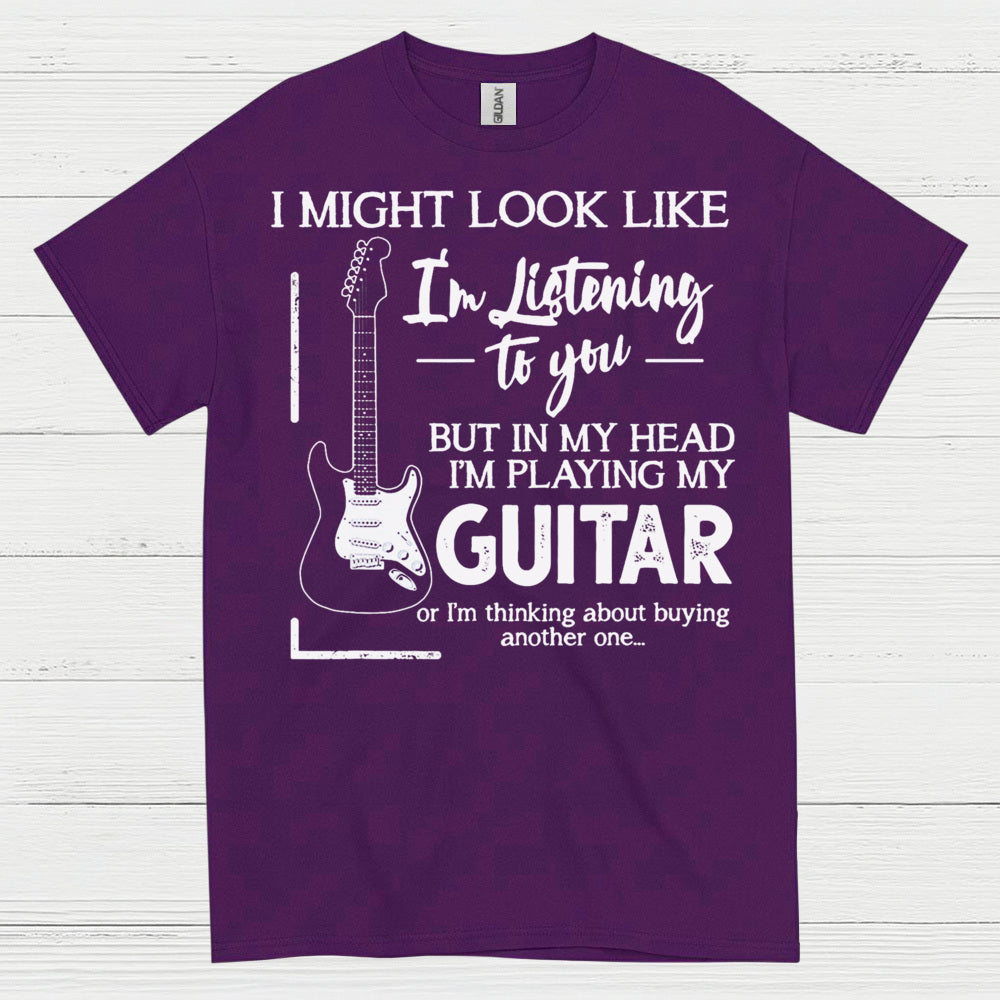 Playing My Guitar Listening Joke T Shirt