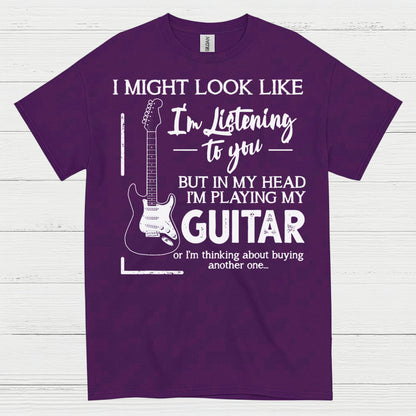 Playing My Guitar Listening Joke T Shirt