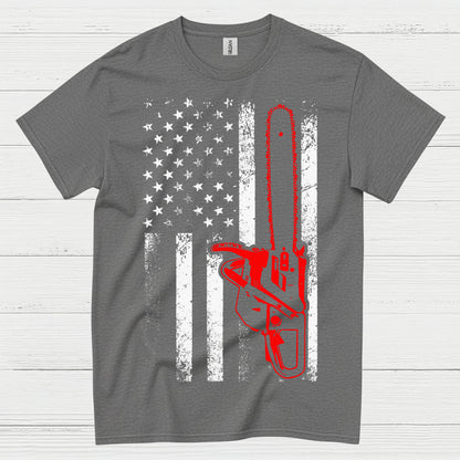 American Chainsaw Flag T Shirt