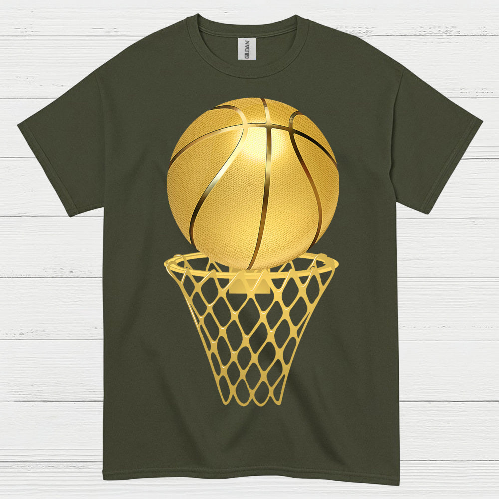 Golden Basketball Hoop T Shirt
