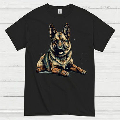 German Shepherd Realistic Portrait Loyal Dog T Shirt