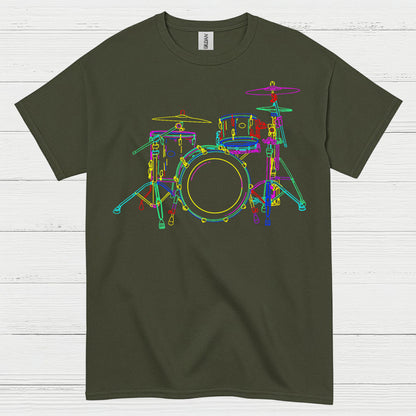 Neon Drum Set T Shirt