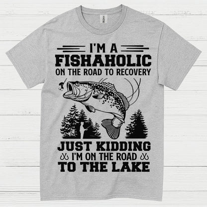 Fishaholic On The Road To The Lake T Shirt