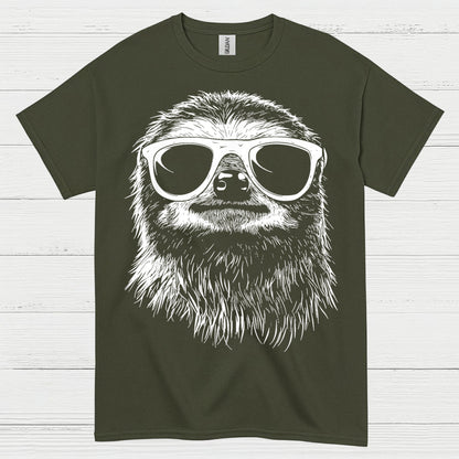 Cool Sunglasses Sloth Graphic T Shirt