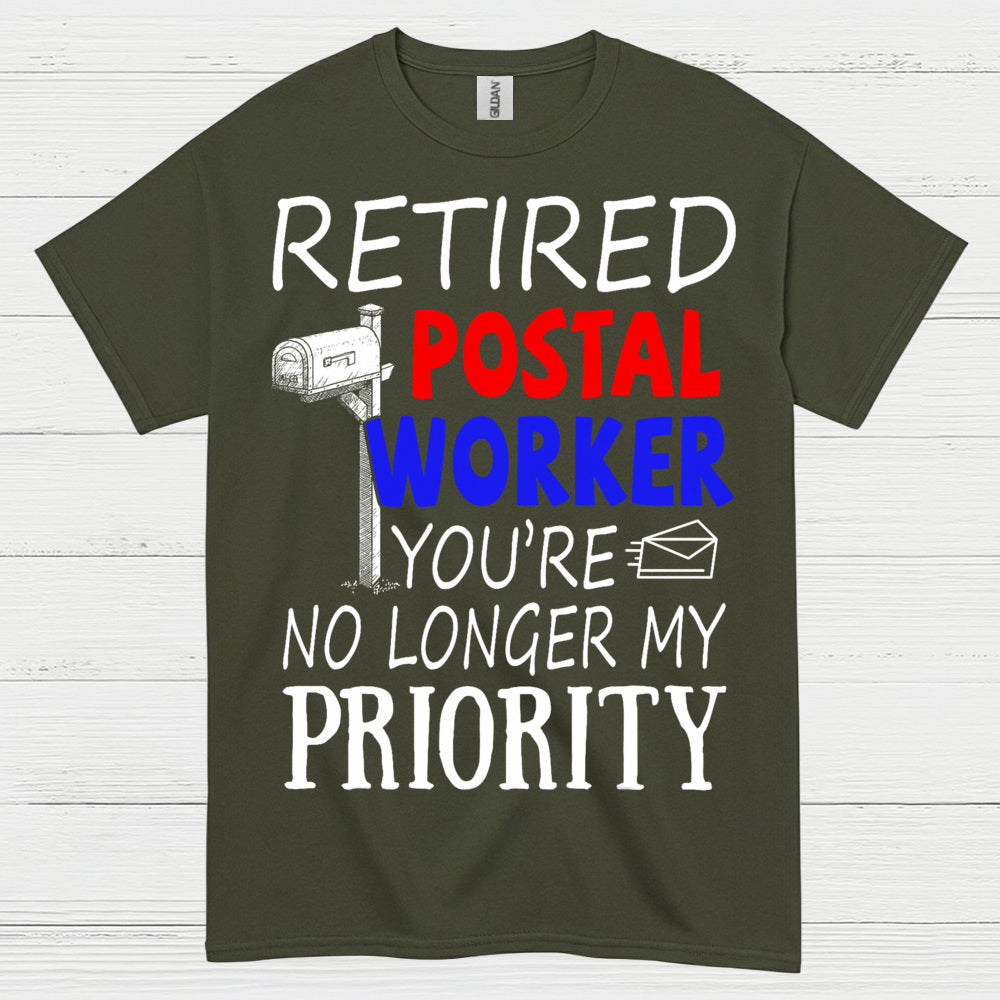 Retired Postal Worker Priority T Shirt