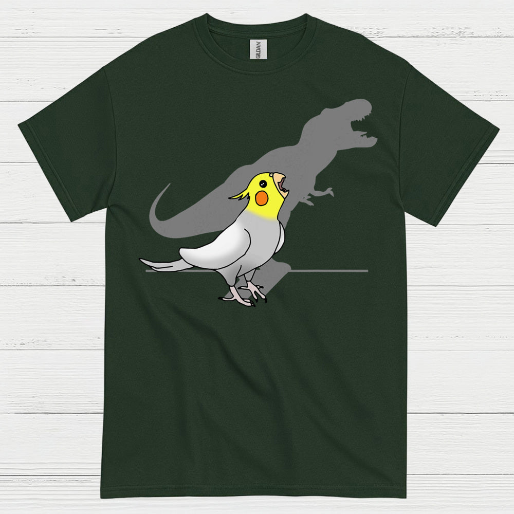 Funny Cockatiel Dinosaur Shadow T Shirt