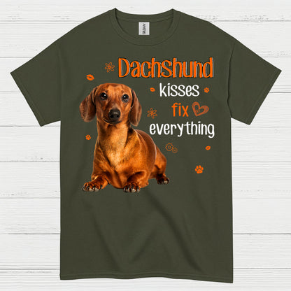 Dachshund Mama Tie Dye Silhouette T Shirt