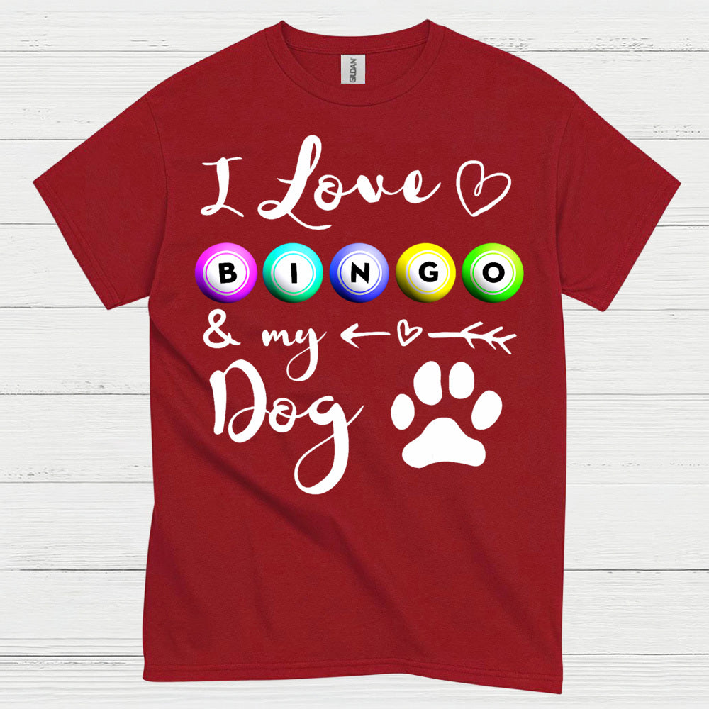 I Love Bingo And My Dog T Shirt