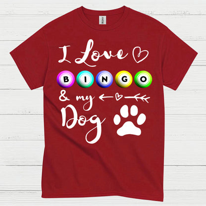I Love Bingo And My Dog T Shirt