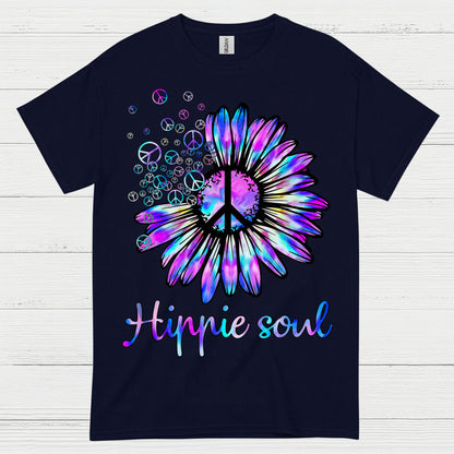 Hippie Soul Sunflower Peace Sign T Shirt