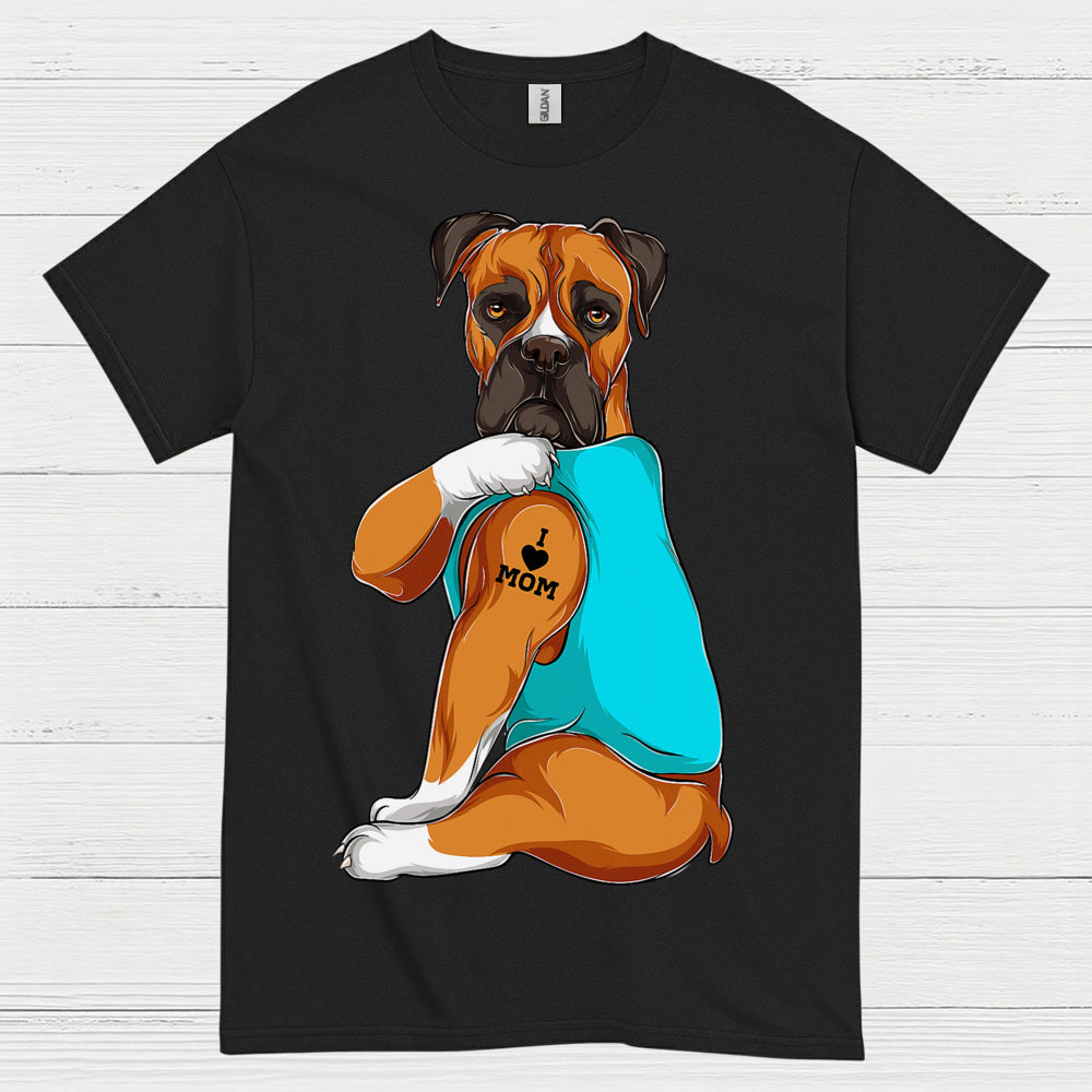 Boxer Mom Tattoo Paw T Shirt