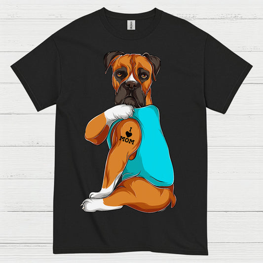 Boxer Mom Tattoo Paw T Shirt