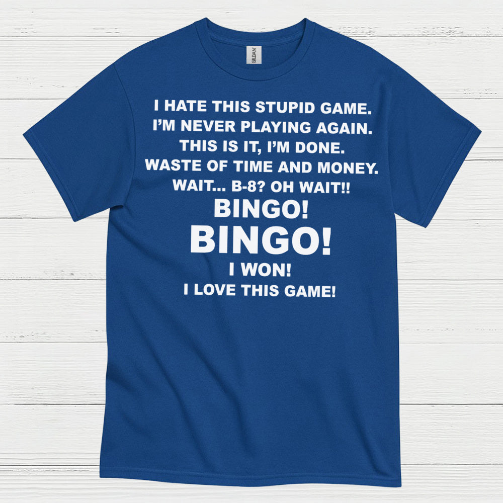I Hate This Game Bingo Humor T Shirt