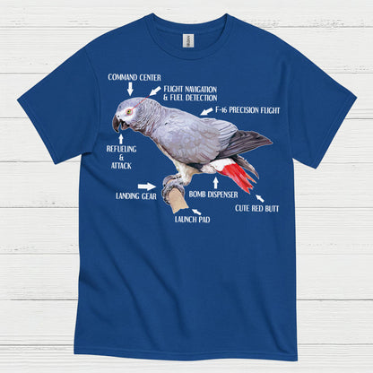 Funny Parrot Anatomy Humor T Shirt