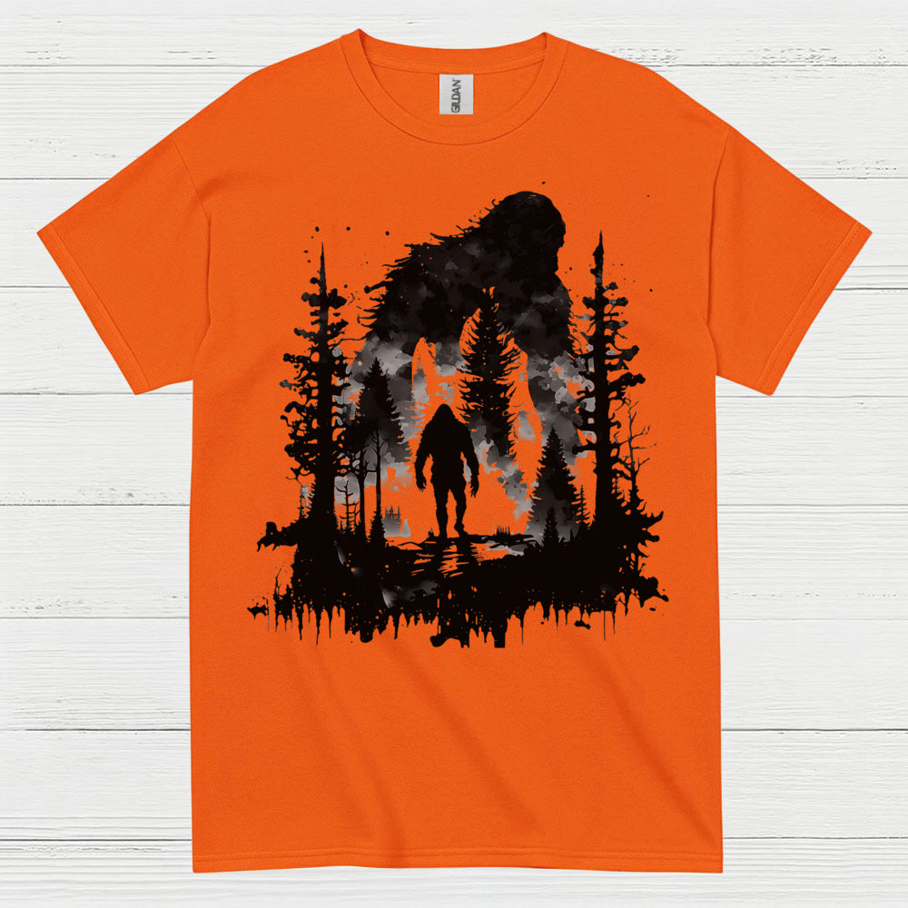 Dark Forest Bigfoot Silhouette T Shirt