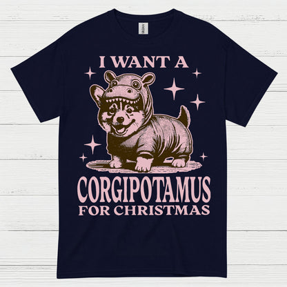 I Want A Corgipotamus For Christmas T Shirt