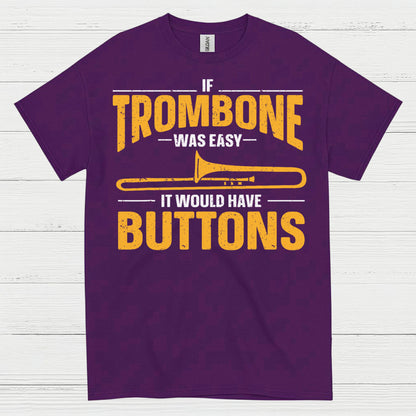 Trombone Buttons Funny T Shirt