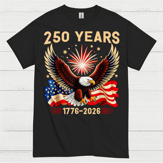 250 Years American Independence Eagle Celebration T Shirt