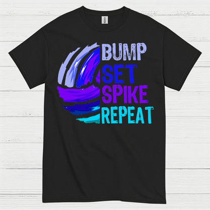 Bump Set Spike Repeat Volleyball T Shirt