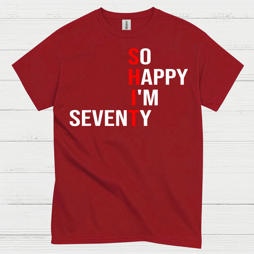 Happy Seventy Milestone Birthday T Shirt