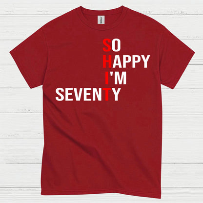 Happy Seventy Milestone Birthday T Shirt