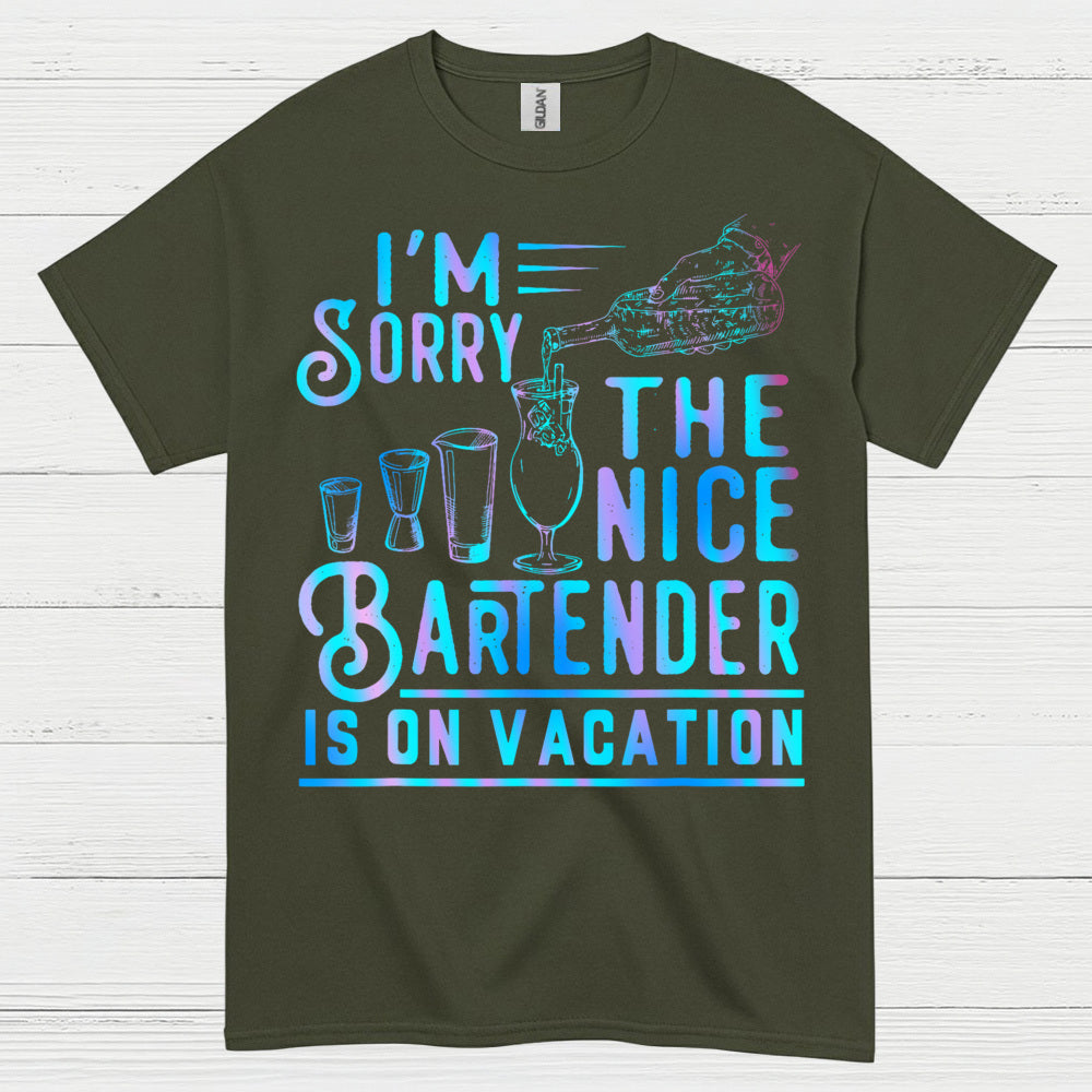 Nice Bartender On Vacation Humor T Shirt