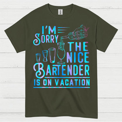 Nice Bartender On Vacation Humor T Shirt