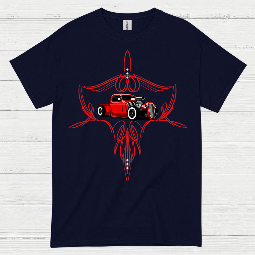Classic Pinstripe Hot Rod T Shirt