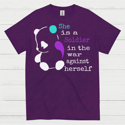 She Is A Soldier Message T Shirt