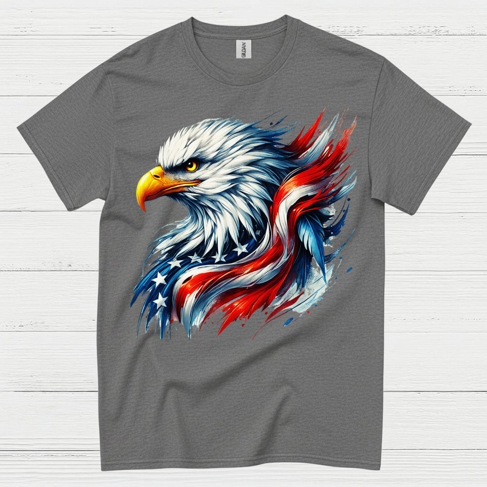 American Bald Eagle Patriotic Brush Freedom T Shirt