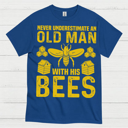 Never Underestimate An Old Man Bees T Shirt