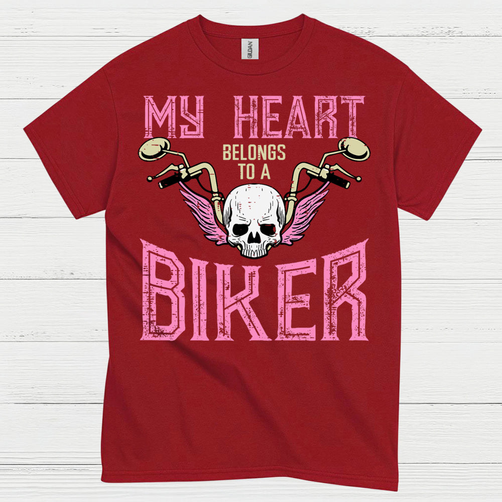 My Heart Belongs to a Biker T Shirt