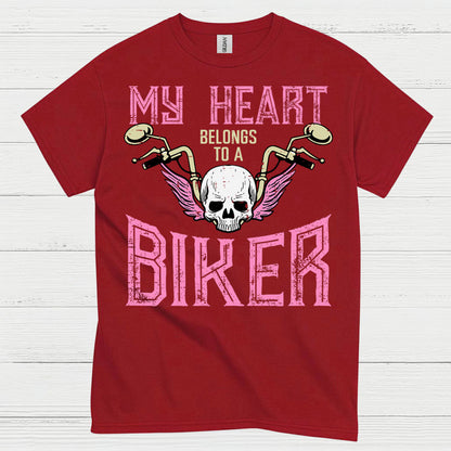My Heart Belongs to a Biker T Shirt