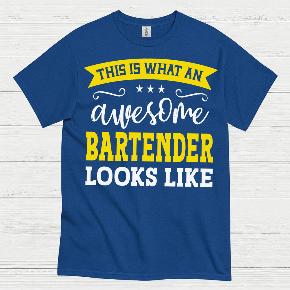 Awesome Bartender Looks Like This T Shirt