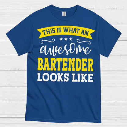 Awesome Bartender Looks Like This T Shirt
