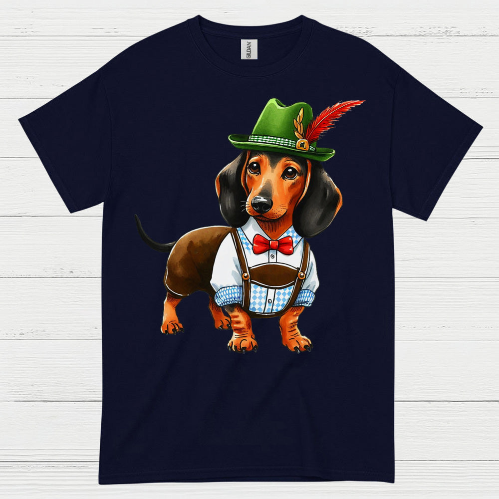 Oktoberfest German Lederhosen Dachshund T Shirt