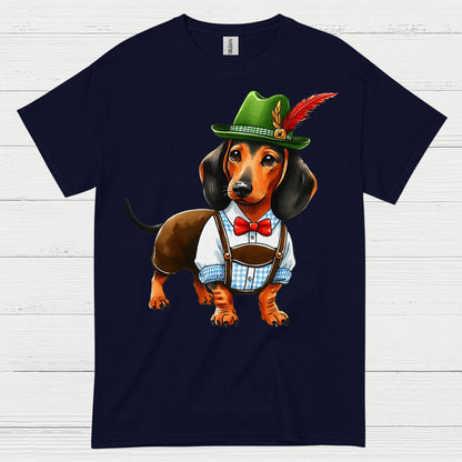 Oktoberfest German Lederhosen Dachshund T Shirt