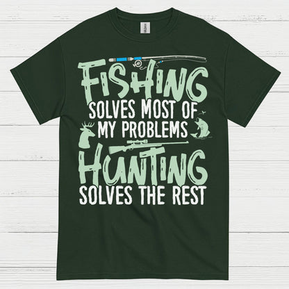 Fishing Hunting Solves Problems T Shirt