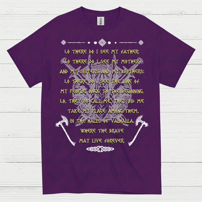 Valhalla Warrior Prayer Viking T Shirt