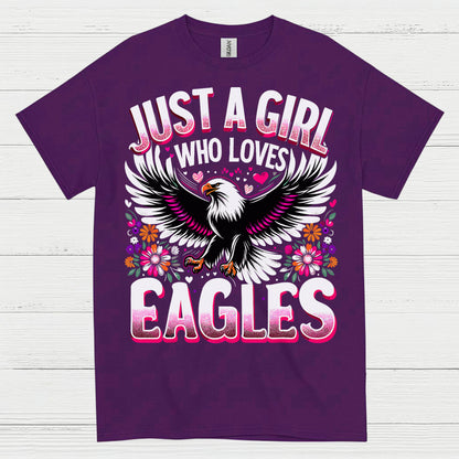 Just A Girl Who Loves Eagles Cute Animal T Shirt
