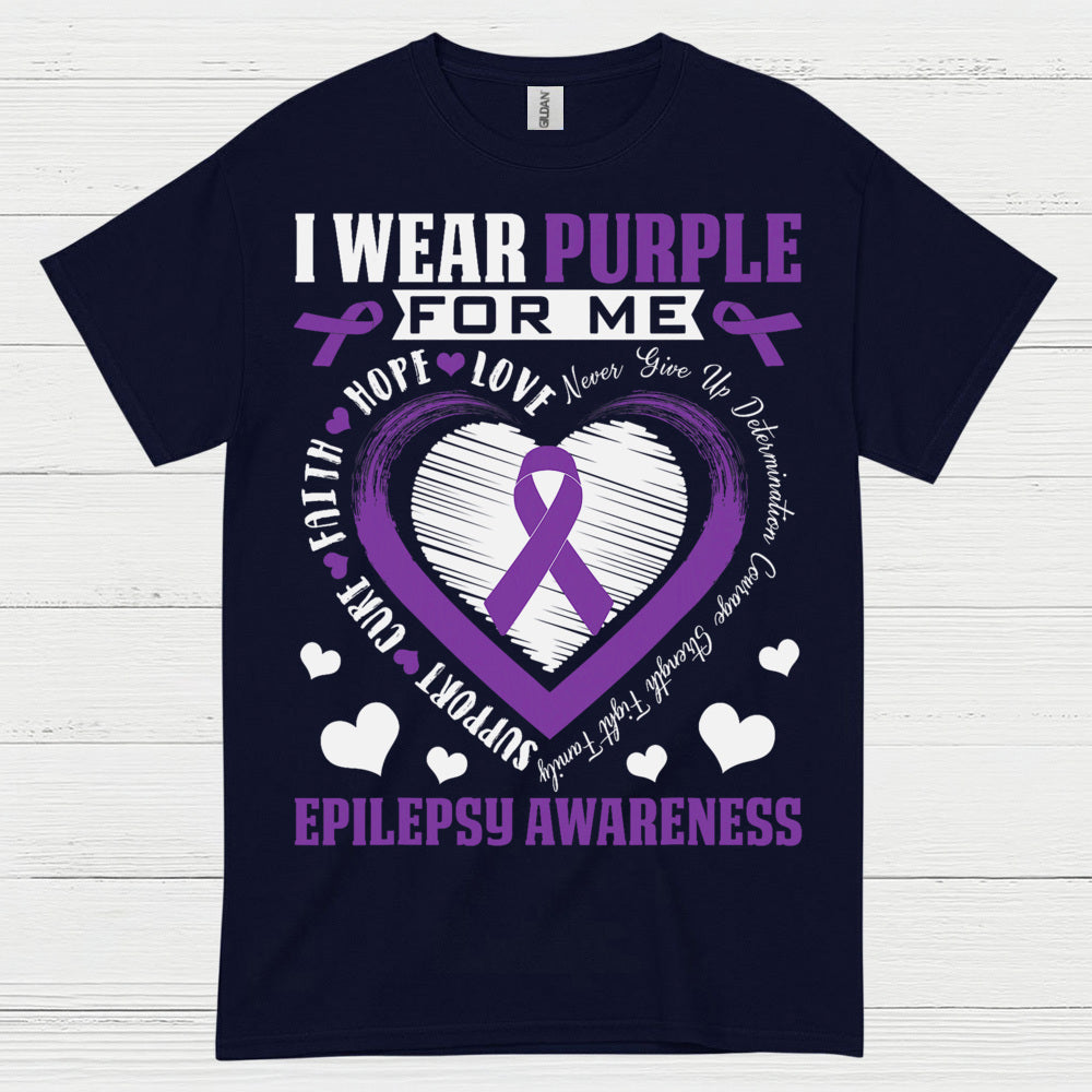I Wear Purple Epilepsy Awareness T Shirt