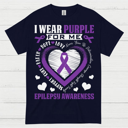 I Wear Purple Epilepsy Awareness T Shirt