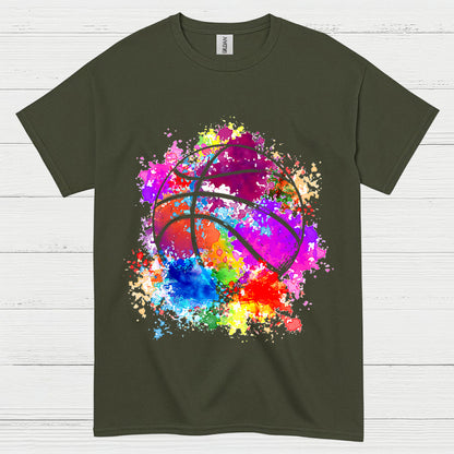 Color Splash Basketball T Shirt