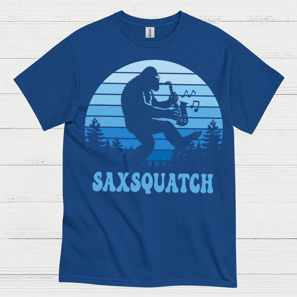 Saxsquatch Bigfoot Saxophone T Shirt
