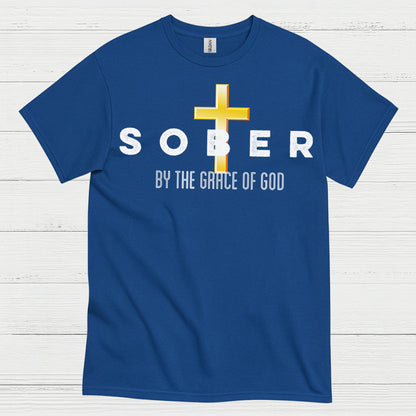 Saved By Grace Sober Christian T Shirt