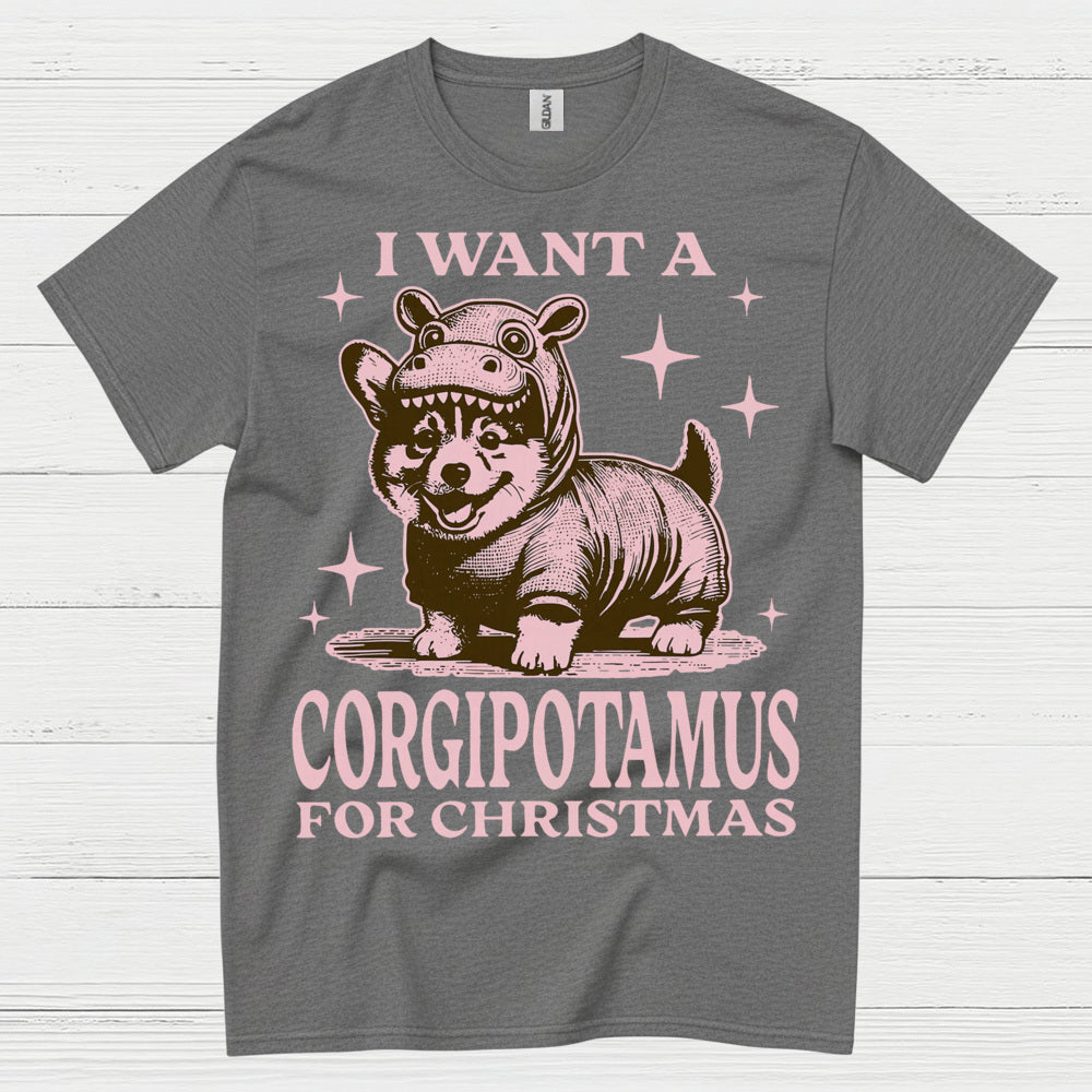 I Want A Corgipotamus For Christmas T Shirt