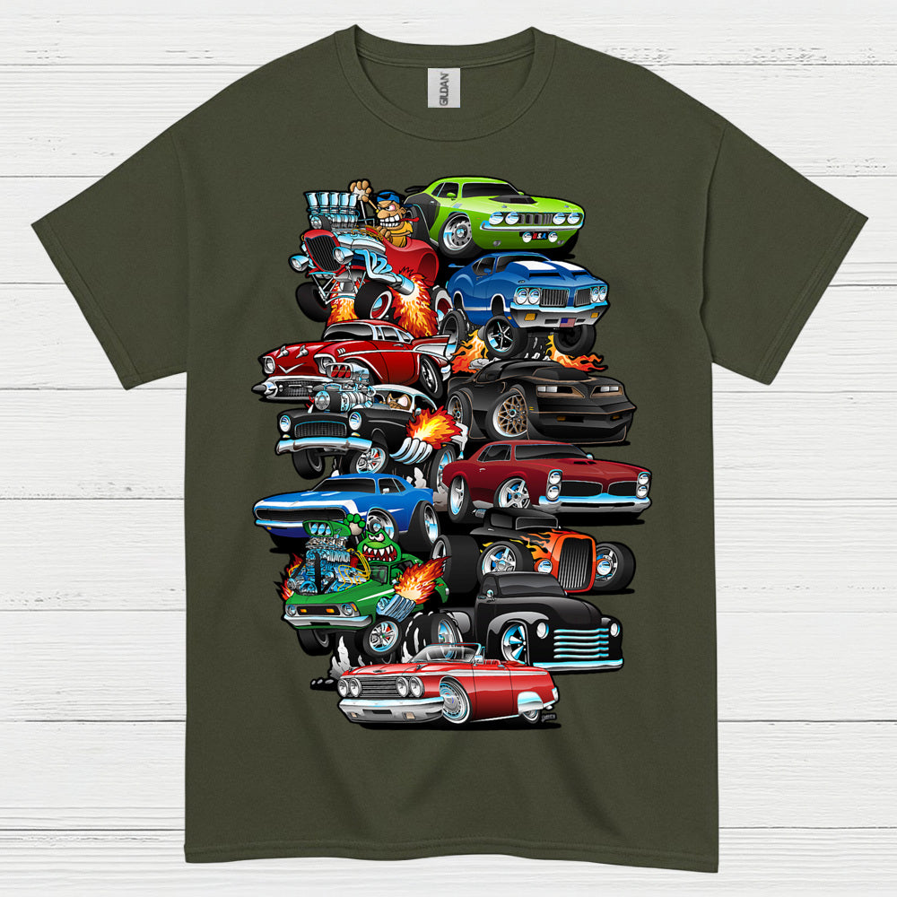Classic Hot Rod Cars T Shirt